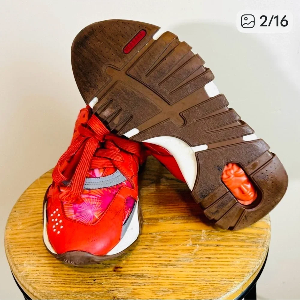 Versace Red and Pink Sneakers - Picture 2 of 8